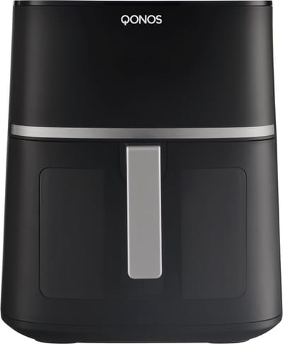 QONOS Airfryer Air One Plus 7L - Qonos Airfryer oven 7L XXL – Voor 3-5 Personen – PFAS-vrij – Met Kijkvenster – 10 Programma’s – Snel & Krokant Zonder Olie