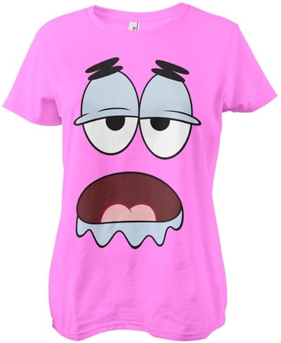 Spongebob Patrick Big Face Girly T-shirt voor dames, roze
