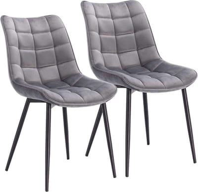 Eetkamerstoelen - Velvet Lichtgrijs - Kuipstoel - Set van 2, 4 of 6