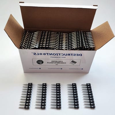 Bevestigingsnagels - Schiethamer Nagels - Materiaallijmen - Corrosiebestendig - 27mm 1000 stuks - Zwart