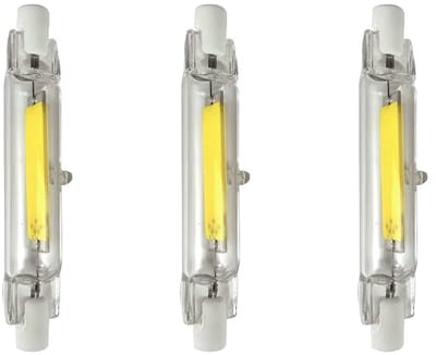Avide R7s LED Staaflamp 78mm - 5W 220-240V - 4000K - 500lm - LED Lampjes Insteek - Wit licht - Vervangt 42W lamp - 3 stuks