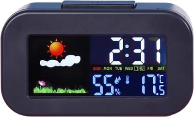 Digitale Kinderklok - Elektronische Timer - Dagelijkse Planning - Multifunctioneel Kleurenscherm - 9x5x3 cm - Zwart