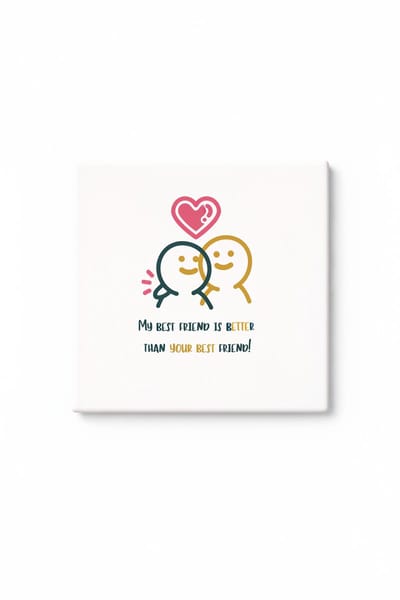 Beste Vriendin Keramische Tegel – Schattige Vriendschap Quote Wanddecoratie Cadeau voor BFF en Besties