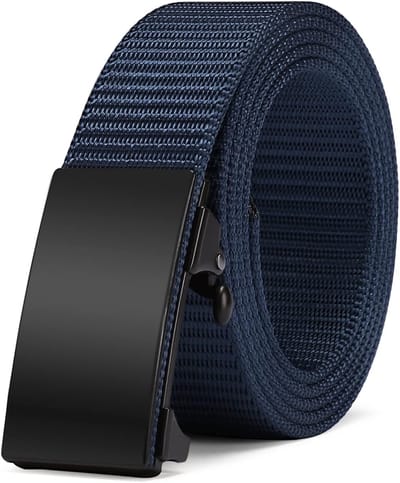 Herenriem verstelbare stoffen riem canvas riem breedte ca. 3,5 cm met metalen gesp automatische sluiting