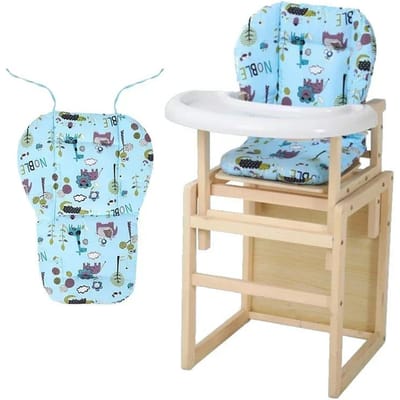 Voor Groei Stoelkussen Wasbaar Baby's Eetstoelkussen Baby Eetaccessoires Baby Maaltijdvervangingskussen voor Stokk blauw