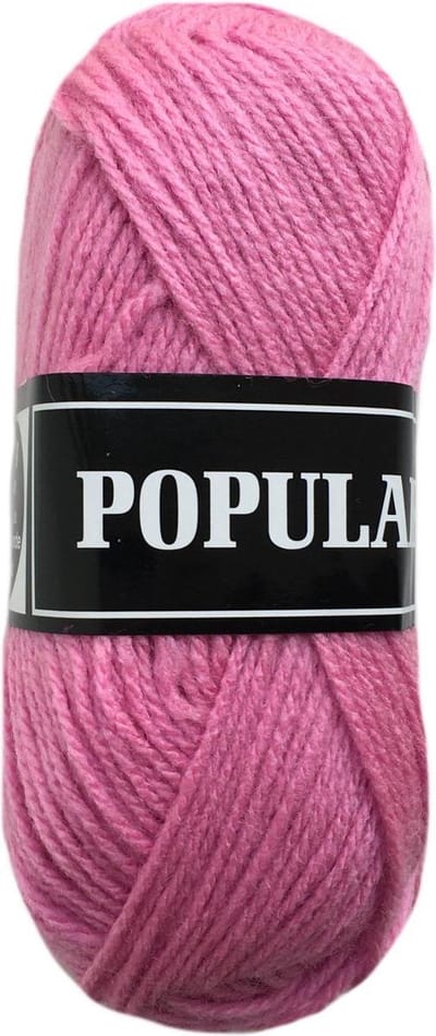 Beijer BV Populair acryl garen - hortensia roze (78) - pendikte 3,5 a 4mm - 10 bollen