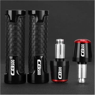 Motorfiets Stuuruiteinden - Handvatten Motor Stuurgrepen - Motor Beschermen - CNC Aluminium Constructie - 7/8'' & 1'' - Zwart Rood