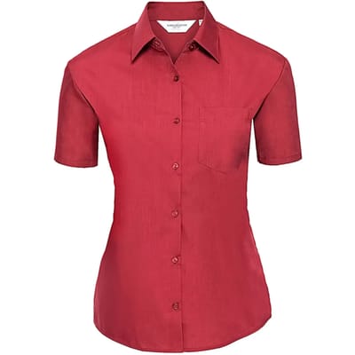 Korte mouwen popeline blouse voor dames Russell Athletic