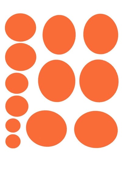 5 vellen/60 stuks reparatiepleisters voor donsjacks, 12 maten zelfklevende nylon reparatietape, geschikt voor jassen, donsjacks, tenten en slaapzakken,Oranje