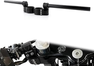 Verstelbare Stuurhelften - Motor Stuurdelen - Comfortabel Rijden - Universele Pasvorm - 41mm Klem - Zwart