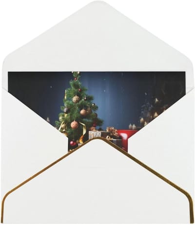 Wenskaarten Set - Kaarten met envelop - Elke gelegenheid - Parelmoer papier - 18 cm - Wit