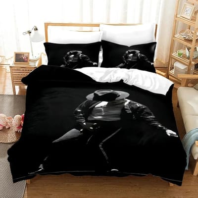 3D Print Michael Jackson Beddengoed Set Dekbedovertrek Bedset Dekbedovertrek Kussensloop Dekbed King Queen Size Jongens Volwassenen Beddengoed Set US Full 200x230cm