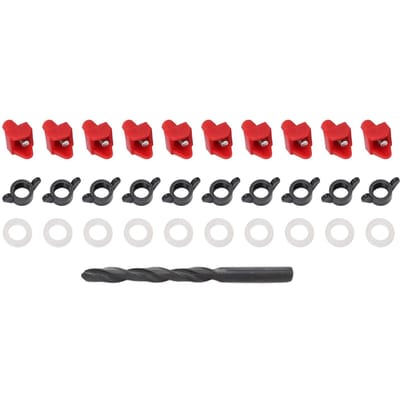 Horizontale Kip Waternippels Plastic Automatische Pluimvee Waterbak Kit voor Pijp Emmer red