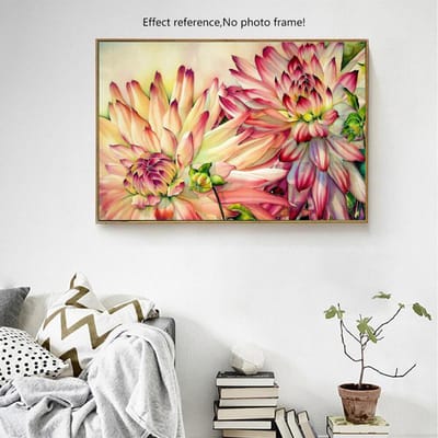 5D Diamond Painting Aankomst Lotus Diamond Flower Diamond Borduurpakket Complete set Woondecoratie 20X30CM beige