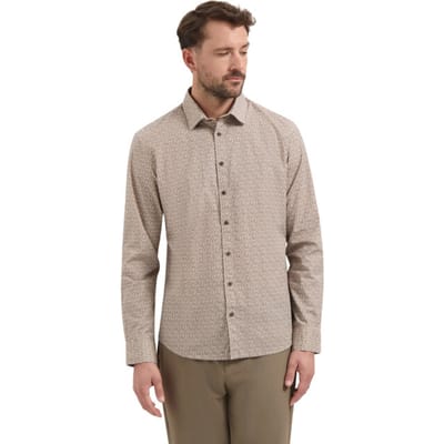 No Excess Shirt Stretch Allover Printed Red Wine Größe: S | Casual hemden Outlet | Herren | Rot