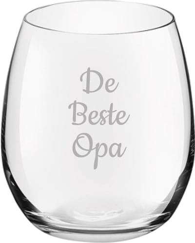 Gegraveerde Drinkglas 39cl De Beste Opa