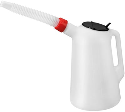 Lampa Olie Maatkan 2L met Flexibele Tuit en Dop, HDPE Brandstof- en Oliekan Bestand tegen Diesel, Benzine, Olie en Zuren