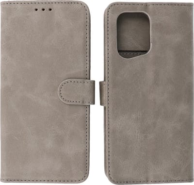 Oppo Find X5 Hoesje Book Case Portemonnee Telefoonhoesje Grijs