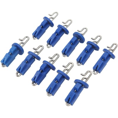 Lot de 10 dispositifs de découplage d'hameçons portables, simples et rapides à utiliser blue