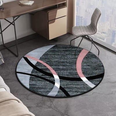 Europees Geometrisch Rond Tapijt Woonkamer Decoratie Huis Bank Stoel Zij Voetmat Slaapkamer Bedzijde Kleden Waskamer Vloermat 120*120cm
