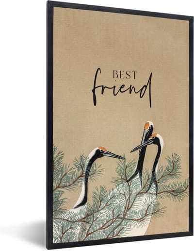 Fotolijst incl. Poster - Best friend - Quotes - Spreuken - Vrienden - BFF - 40x60 cm - Posterlijst
