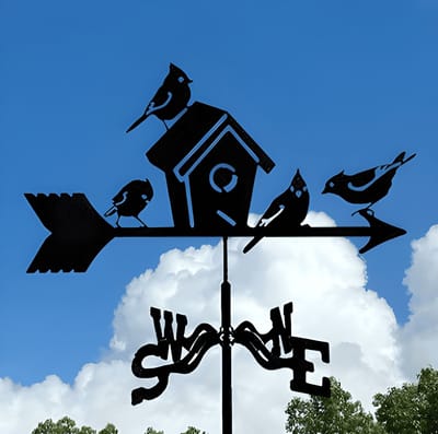 Metalen Windspinner met Dierenmotief - Smeedijzeren Tuin Decoratie voor Buiten - Ornament voor Daktuinen & Binnenplaatsen-Vogelnest-Belle‘s product-Belle's product