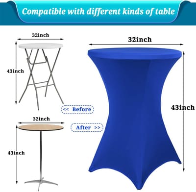 Unyqoos ® Elegante en Praktische Stretch Tafelhoezen voor Bistrotafels - Set van 3 Stuks