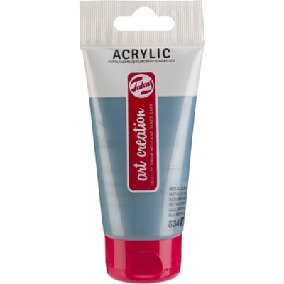 Tube de peinture acrylique Art Creation Talens 75ml bleu métallique bleu