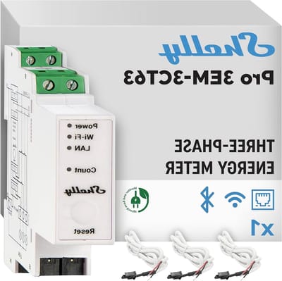 Slimme Energiemeter - Stroommeter Energiedisplay - Energieverbruik Monitoren - Realtime Meting - 63 Ampère - Grijs