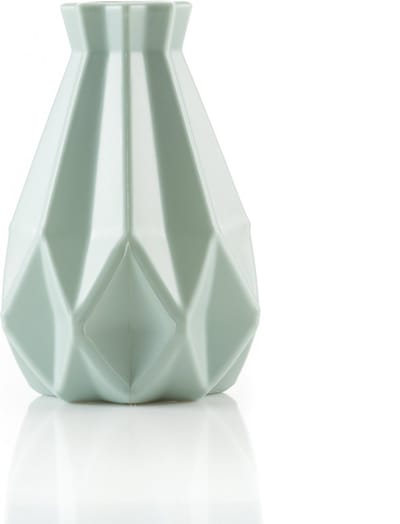 Onbreekbare bloemenvaas mintgroen - groene kunststof design vaas groen - bloemvaas decoratief vaasje