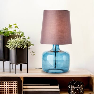 Brilliant Tafellamp Hydra hoogte 57cm taupe/donkerblauw