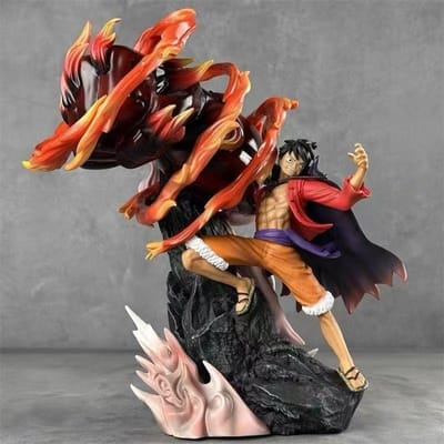 One Piece Anime Figuur Gk Luffy Ghost Island Grote Vuist Model Tafeldecoratie Scène Beeldje Voor Verzamelaars Speelgoed Cadeau brown