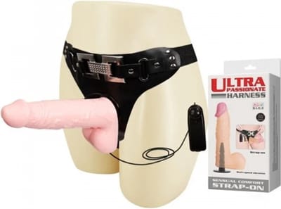 Vrouwen Strap-On vibrerende dildo