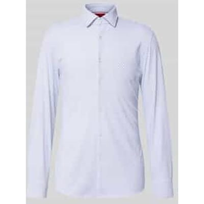 slim fit zakelijk overhemd met all-over print model 'KENNO'