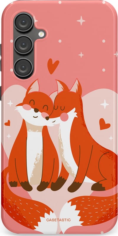 Casetastic Hoesje Geschikt voor Samsung S23 FE - Stijlvolle Beschermende Duo-layer Case - Vossenzoen