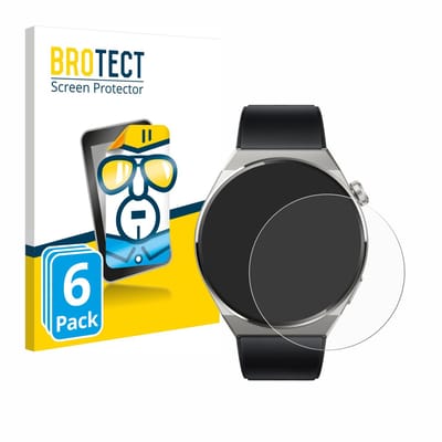 BROTECT - Screenprotector voor Huawei Watch GT 3 Pro Titanium (46mm) - Folie Beschermfolie transparant 6 Stuks