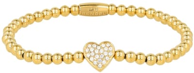 My Bendel - Goudkleurige Armband met Zirkonia Hartje - My Bendel - met Luxe Cadeauverpakking | Sieraden Voor Dames