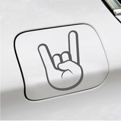 Bumpersticker - Rock N Roll - 12 X 9 - Antraciet