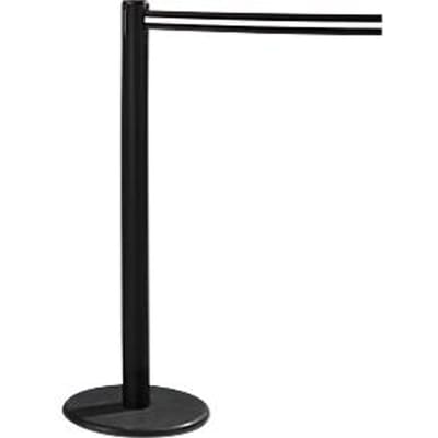 RS-GUIDESYSTEMS® riempaal GLA 28, incl. bodemplaat Ø 330 mm & riemcassette 2,3 m verlenging, 1 stuk, riem zwart/wit