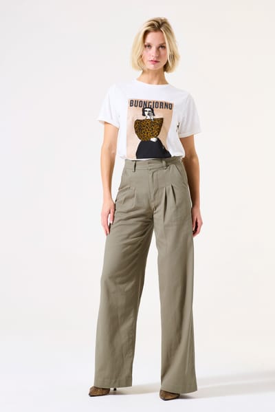 Garcia Ladies Pants Mermaid Maat: L | Pantalons Outlet | Dames | Bruin
