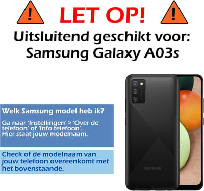 Hoes - Met 2x Screenprotector - Geschikt voor Samsung Galaxy A03s - Sterk & Shockproof - Back Cover - Siliconen Case - Telefoon Hoes - Rood