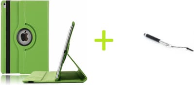 Geschikt voor Apple iPad Air 4 (2020) 10.9 inch Multi Stand Case - 360 Draaibaar Tablet hoesje - Tablethoes - Groen +  Stylus