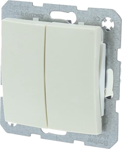 Berker S1 Wissel/wissel Schakelaar - Inbouw - Crème