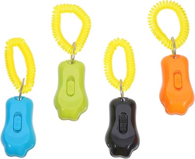 Honden Clickers - Gedragstrainer Hulpmiddel - Huisdier Training - Verstelbare Polsband - 6.5 x 3.8 x 2 cm - Diverse kleuren