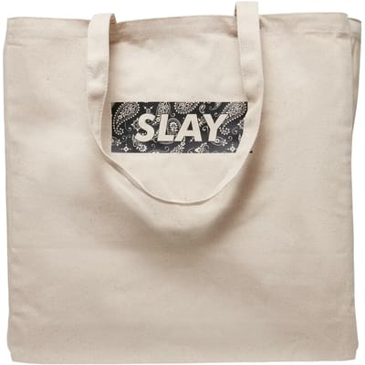 Mister Tee - SLAY Oversize Canvas Tote bag - Wit