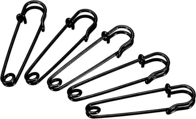 Veiligheidsspelden - Metalen pinnen - Ambachten maken - Stevig en duurzaam - 20 stuks - Zwart