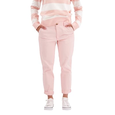 Dockers Weekend Regular Slim Ankle Fit Chino Broek Roze 26 Vrouw