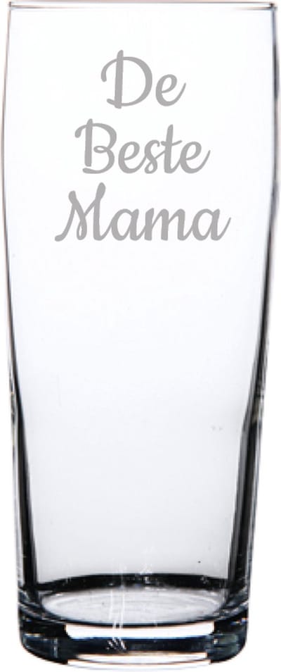 Gegraveerde bierfluitje 19cl De Beste Mama