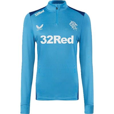 Castore Uniseks Volwassene 2023/2024 Rangers FC Quarter Zip Training Midlayer (Blauw)