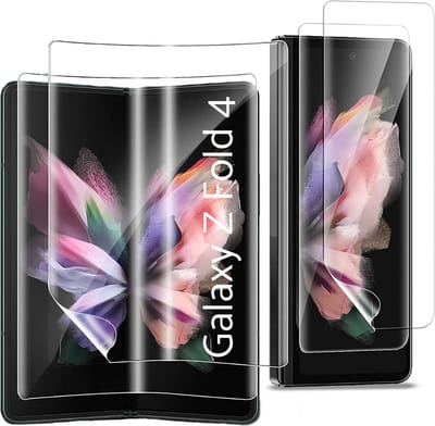 Screenprotector voor Samsung Galaxy Z Fold 4 - 2 stuks Beschermende kunststoffen transparante plastic schermfolie
